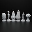 Vegetable_chess_15.jpg Archivo 3D Juego de piezas de ajedrez de verduras enojadas・Plan de impresión en 3D para descargar