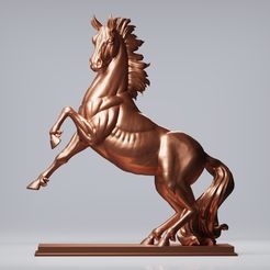 Horse-4.jpg STL file Horse Sculpture・Model to download and 3D print