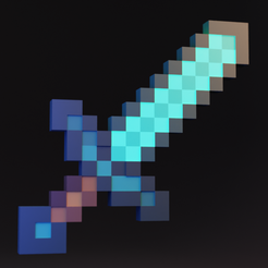 Render-Sword.png Minecraft Sword - Cube Game Replica
