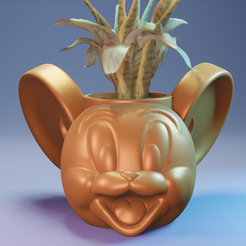 jerry-1.png Fichier STL gratuit Pot de fleurs Jerry・Objet pour imprimante 3D à télécharger, Aslan3d