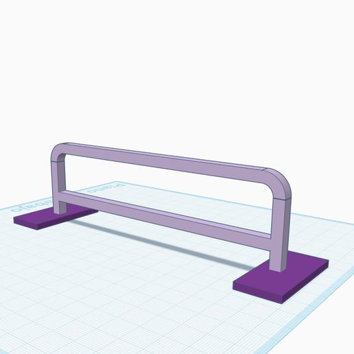 Fingerboard rail 3D model