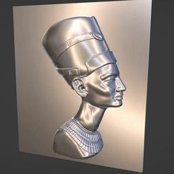 render-metal.jpg Archivo STL Nafertiti・Modelo para descargar y imprimir en 3D