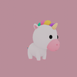 79.png Cartoon Unicorn for 3D Printing