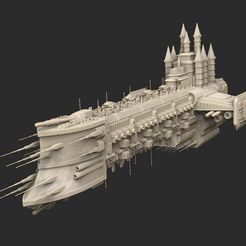 SpaceHulkShip01.jpg Free STL file Ship 01 Warhammer 40K・3D printing template to download