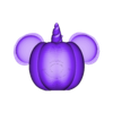 Unicorn Mickey Pumpkin head.stl Mickey Unicorn pumpkin head / wreath/ craft/ Minnie