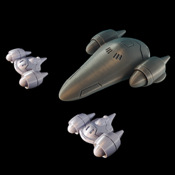 royal-naboo-4.png Fichier STL NABOO ROYAL STARSHIP CUTE SD CHIBI STAR WARS・Plan imprimable en 3D à télécharger