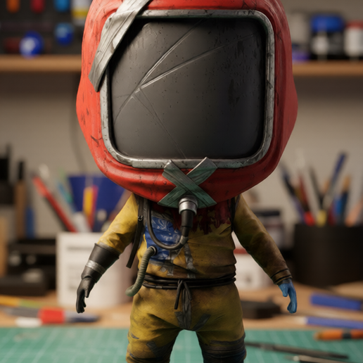 Chibi Hazmat Suit - Rust