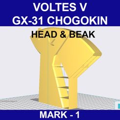 HEADNBEAK.jpg STL file NOT V.1 SOC GX-31 BIG FALCON VOLTES V・3D print object to download