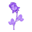 06-June-Rose.stl Birth Month Flowers Set Bas Relief 3D Model