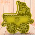 1.60.jpg BABY CARRIAGE CUTTER - COOKIE CUTTER - IDEAL BABY SHOWER