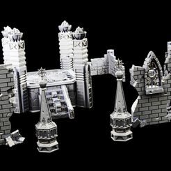 Gothic-City-Ruins-A-Mystic-Pigeon-Gaming-1.jpg 3D file Gothic Temple And City Ruins For Tabletop Games・3D printing model to download