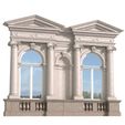 3ddd1.jpg Classic facade with pediment 3D model
