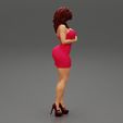 Girl-0003.jpg Tanned Stylish Brunette Girl In Short Dress 3D print model
