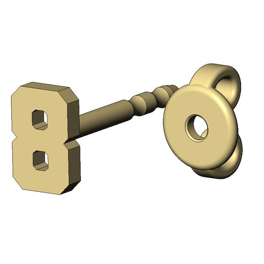 8-number-varsity-Stud-earring-04.jpg 8 восемь номер varsity шрифт серьга-шпилька 3D печать модель 3D печать модель