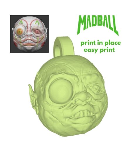 🗝️ MADBALLS . MADBALL KEYCHAIN CREEPY CLOWN KEYCHAIN.・ STL File for 3D ...