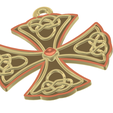 cross-06 v9-12.png neck pendant keychain Catholic protective cross v06 3d-print and cnc