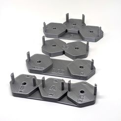 Robagon_Wall_Drill_Guides_Photo.jpg Free STL file Magnet Insertion & Drill Guide Tools For Axolote Hex Walls・Template to download and 3D print