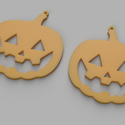 h1-v2.png STL file Pumpkin Hallowen Earrings v1・3D print design to download