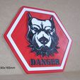 cabeza-perro-cartel-letrero-rotulo-impresion3d-peligro-alarma.jpg Beware of Dog, poster, sign, sign, logo, print3d, animal, dangerous, protection