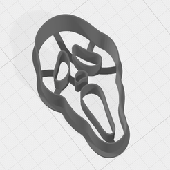 scream-10cm.png Archivo STL Máscara de fantasma de miedo 10cm・Modelo de impresora 3D para descargar