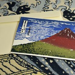 _DSC1450.jpg Archivo STL ¡Printastique! Set de impresión de tarjetas de felicitación - La montaña roja de Hokusai・Modelo para descargar y imprimir en 3D