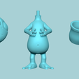 r4.png Cute Alien Vase Pot - Miniature - STL Printable