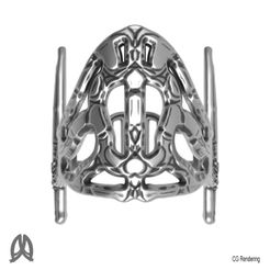 Sword Ring Top View.jpg Download free STL file Antique Sword Ring • 3D printing design, Double_Alfa_Jewelry
