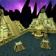 Aztec-Chaos-Pyramid-A5-Mystic-Pigeon-Gaming.jpg Modular Aztec/Chaos pyramid(s) with accessories for TTRPG/WarGames