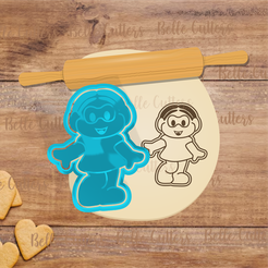 Mônica-Biscoito-6cm.png Archivo STL Cortador/Sello Mônica・Plan para descargar y imprimir en 3D