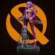 carlos-silva-mx-nurse-1.jpg Cyberpunk Nurse Girl with Robot - Stylized Anime 3D Print Model