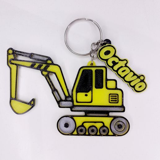 KEYCHAIN EXCAVATOR MACHINE 3D model