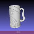 Capture3.png Mug 3d model with yin and yang symbol STL OBJ And SOIDWORKS File 3D model