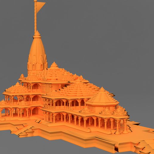 Full_combined_Ram_Temple_HQ_Base_250mm_FLAG-(v3~recovered)11.jpg Ayodhya Ram Temple - NO SUPPORTS REQUIRED!