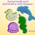 animalsimg1.jpg ANIMAL MOLDS PACK 2: BATH BOMB, SOLID SHAMPOO