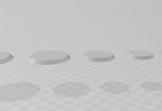 Hollow Beveled Round Bases for Miniatures (20–60 mm) 3D model
