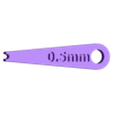 caliper redius 0.5 uitwendig.stl measuring tool radius
