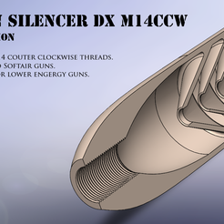 Air_Gun_Silencer_DX_Thread_14ccw_Short_Thingy.png Air Gun Silencer DX M14ccw