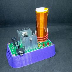 Tesla-Kit.JPG Archivo STL gratis Stand para el módulo de bobina de mini Tesla de Banggood DIY・Modelo imprimible en 3D para descargar