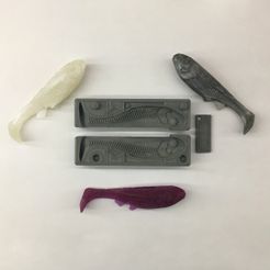 STL file 4 Swimbait Soft Plasitic Fishing Lure Mold 🎣・3D printer model to  download・Cults