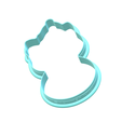 2.png Snowman Kitty Cookie Cutters | STL File