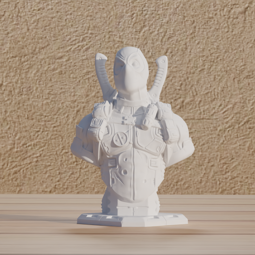 0001.png Download free file DeadPool Bust • 3D print template, Mak3_Me_Studio