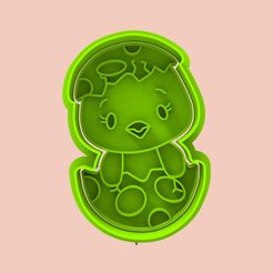 untitled.19.jpg STL file EASTER CHICK CUTTER AND STAMP・3D printable model to download