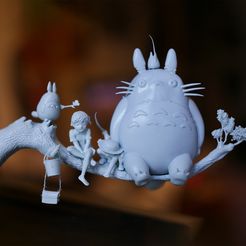 totoro carre33.jpg Archivo STL Totoro・Modelo para descargar y imprimir en 3D