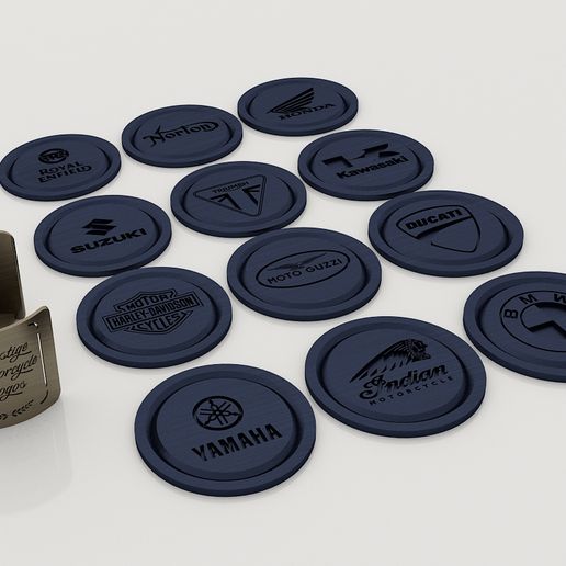 Sous verre "Prestige Motorcycle Logos" 3D model