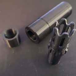 muzzle_kit-3.jpg STL file NERF Stryfe muzzle and silencer Vector mod・3D printable model to download