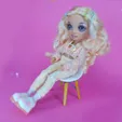 2.webp Doll STUDY DESK ,Barbie ,Rainbow high doll, Doll Furniture