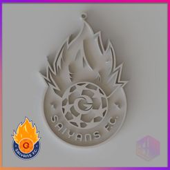 LLAVERO_SAIYANS_FC-F.jpg Archivo STL LLAVERO SAIYANS FC・Objeto imprimible en 3D para descargar