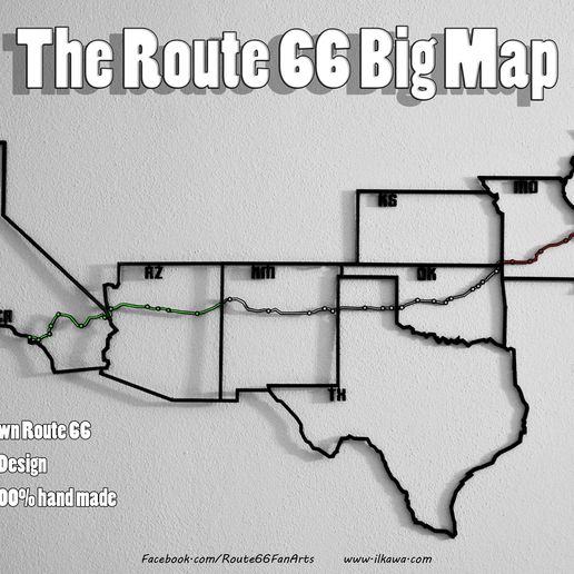 Spot-The-Route-66-Big-Map.jpg Mapa grande de la Ruta 66 - Kansas