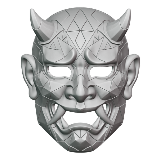 Modern Geometric Noh Mask