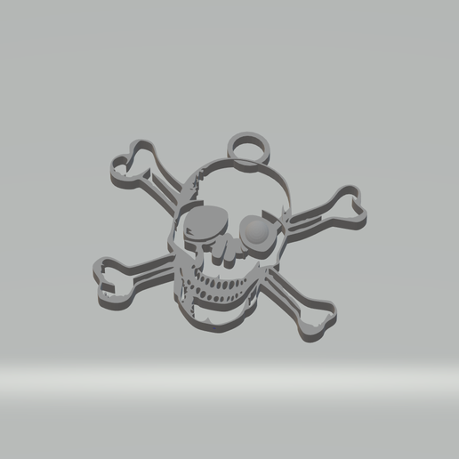 skull keychain 3D model